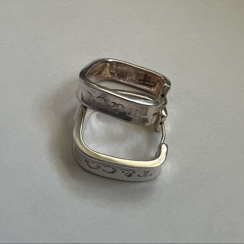 Silver hoop earrings